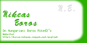 mikeas boros business card